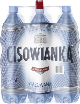Cisowianka woda gazowana 1,5 L PET x 6 szt DRS
