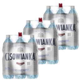 Cisowianka woda lekko gazowana 1,5 L PET x 18 szt
