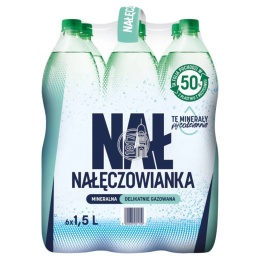 Nałęczowianka woda delikatnie gazowana 1.5 L PET x 18 szt DRS