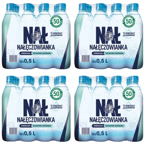 Nałęczowianka woda delikatnie gazowana 500 ml rPET x 48 szt DRS