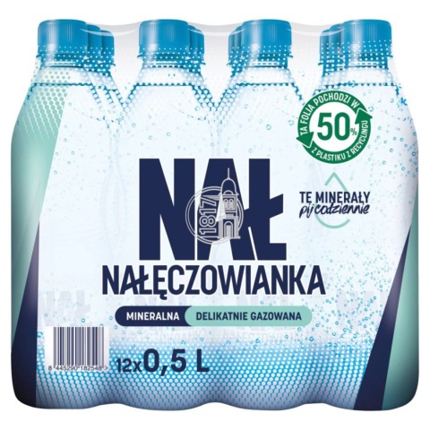 Nałęczowianka woda delikatnie gazowana 500 ml rPET x 48 szt DRS