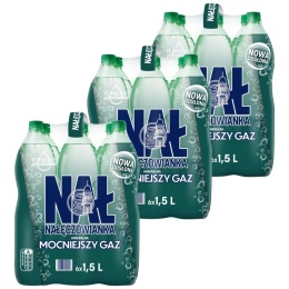 Nałęczowianka woda mocno gazowana 1.5 L PET x 18 szt DRS