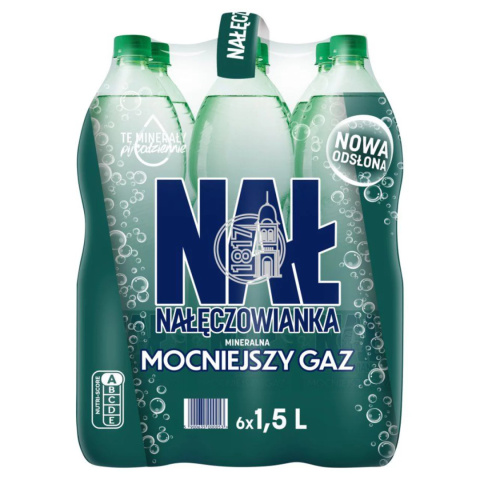 Nałęczowianka woda mocno gazowana 1.5 L PET x 6 szt Nałęczowianka woda mocno gazowana 1.5 L PET x 6 szt