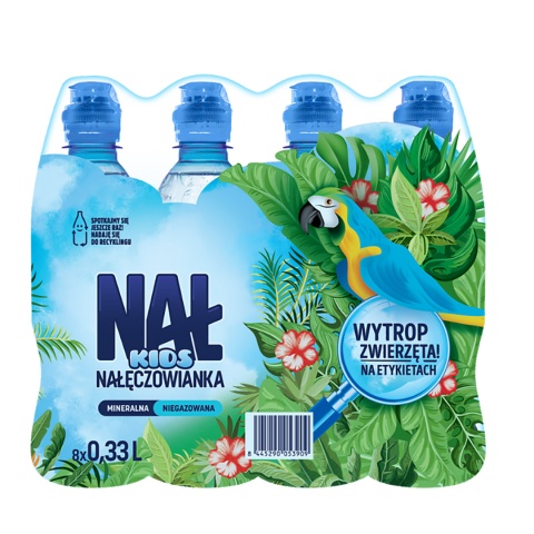 Nałęczowianka woda niegazowana 330 ml Kids rPET x 8 szt DRS